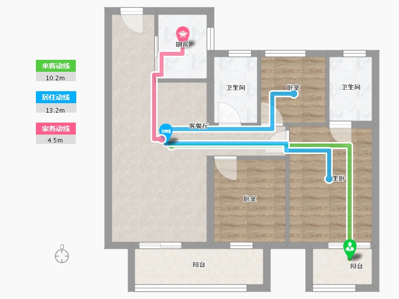 河南省-郑州市-大正·鲲园·水晶森林-75.00-户型库-动静线