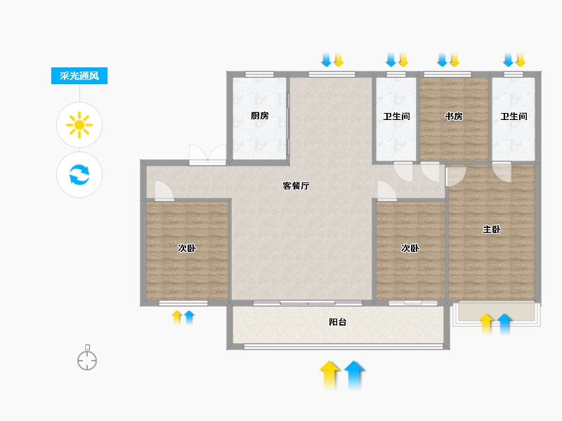 山东省-东营市-海通·桂园-150.00-户型库-采光通风