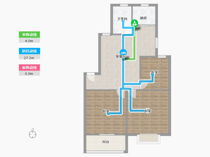 江苏省-南京市-横岭新寓-93.00-户型库-动静线