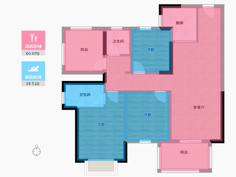 广西壮族自治区-南宁市-保利领秀前城-108.00-户型库-动静分区