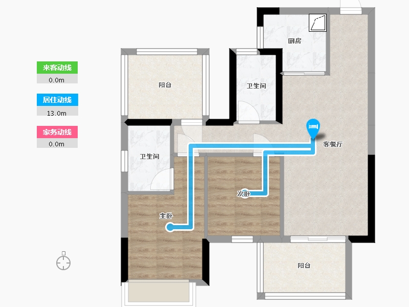 广西壮族自治区-南宁市-保利领秀前城-108.00-户型库-动静线