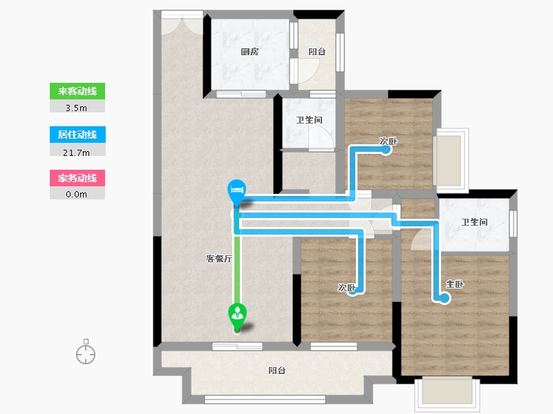 重庆-重庆市-城投天元-90.00-户型库-动静线