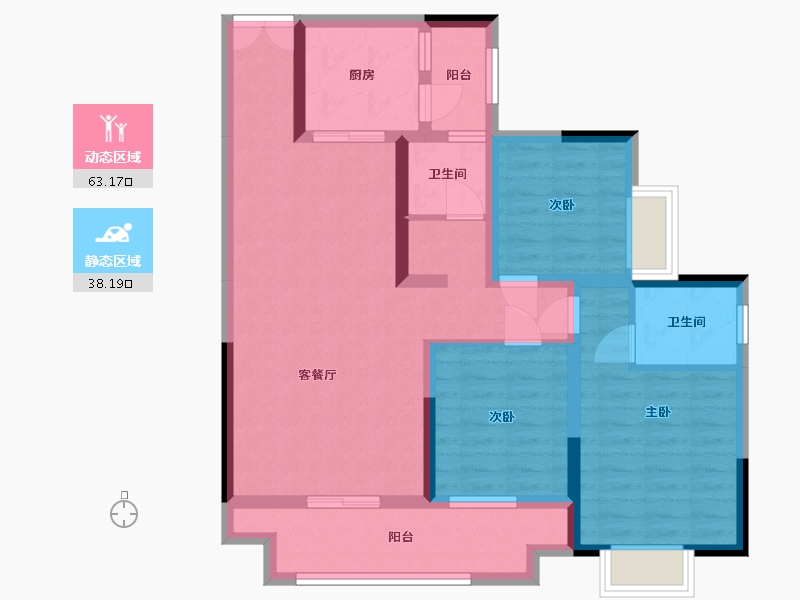 重庆-重庆市-城投天元-90.00-户型库-动静分区