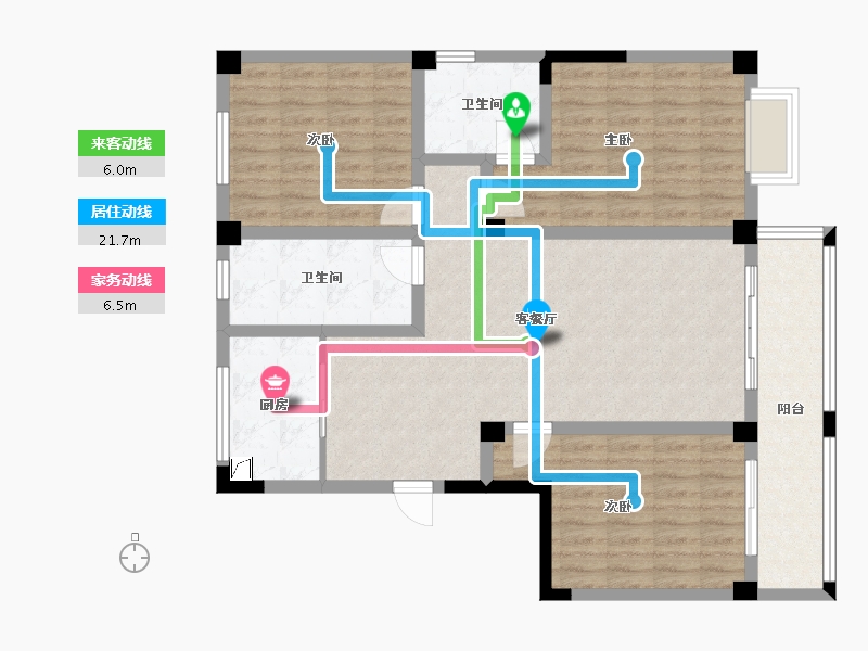 江苏省-宿迁市-桂庄小区4期-120.00-户型库-动静线