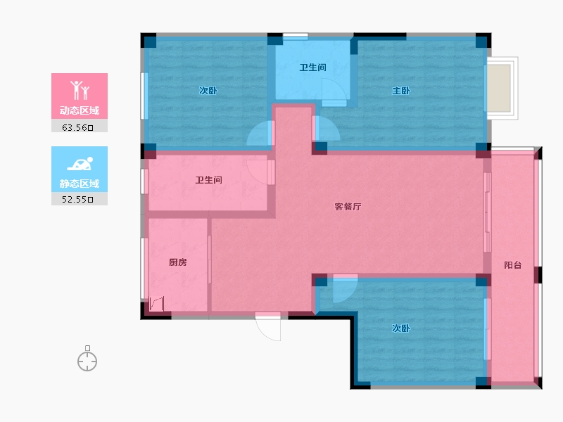 江苏省-宿迁市-桂庄小区4期-120.00-户型库-动静分区