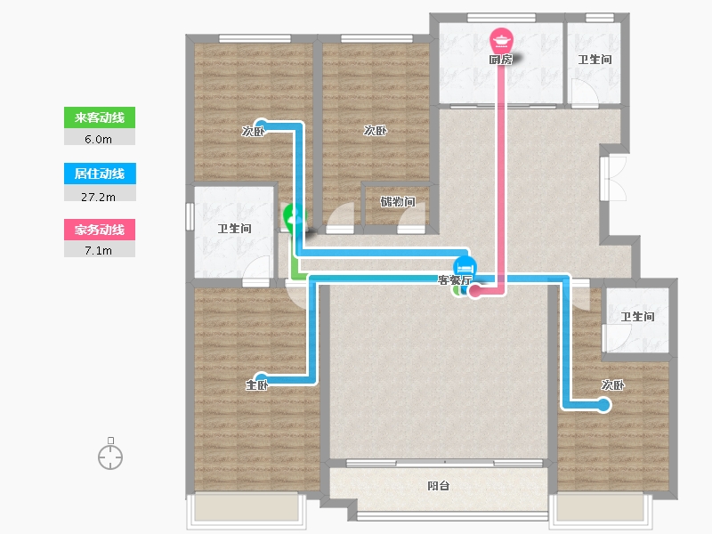 山东省-潍坊市-恒信理想小镇-195.43-户型库-动静线