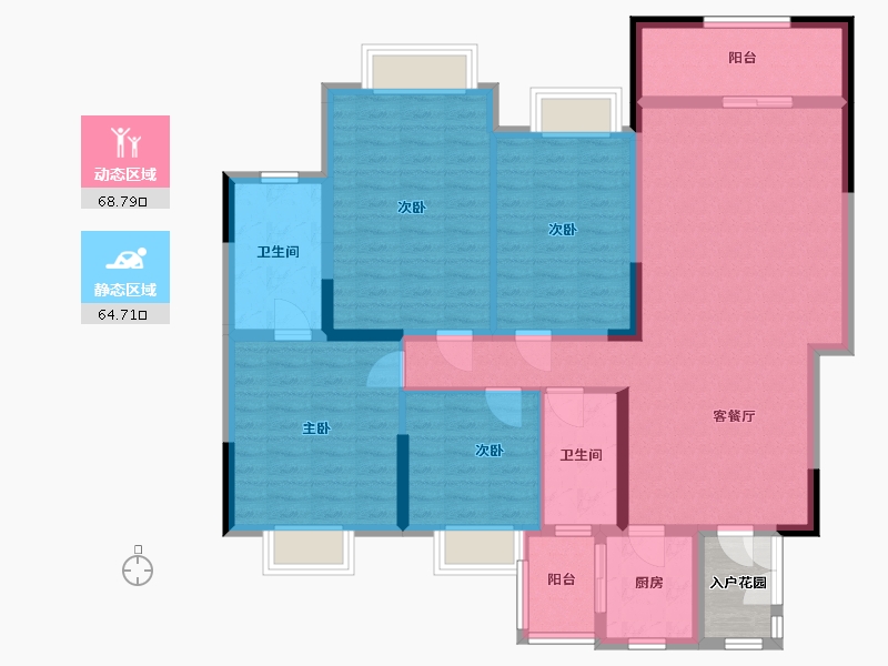 四川省-德阳市-泓景湾-140.00-户型库-动静分区