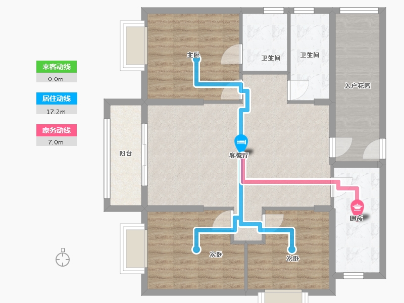 海南省-海口市-金城新天地-100.00-户型库-动静线