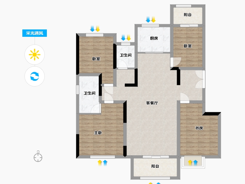 山东省-临沂市-亲和家源颐和源-140.00-户型库-采光通风