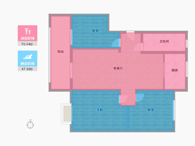 山东省-临沂市-水岸华庭-106.00-户型库-动静分区