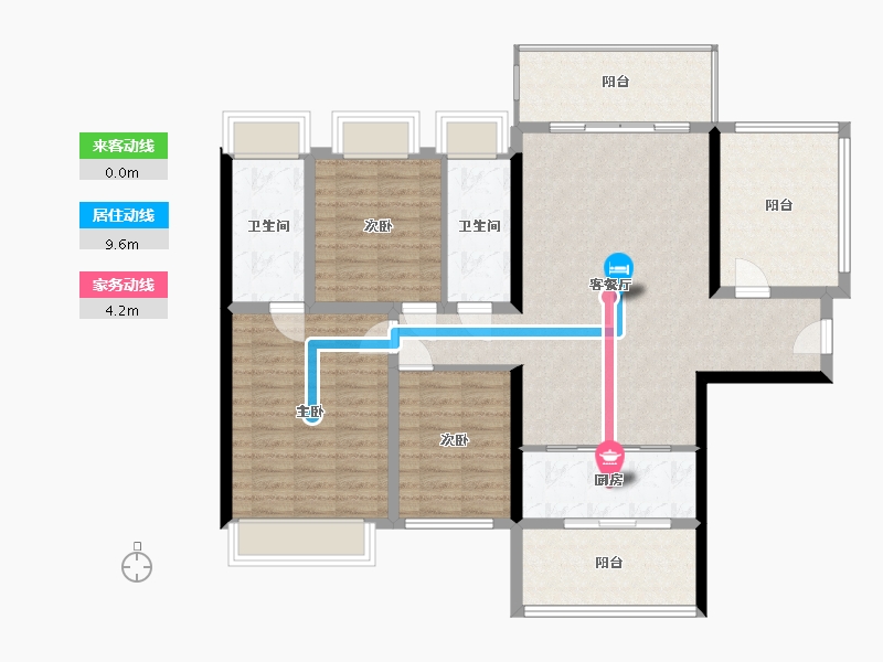 广东省-汕头市-龙光阳光禧园-130.00-户型库-动静线