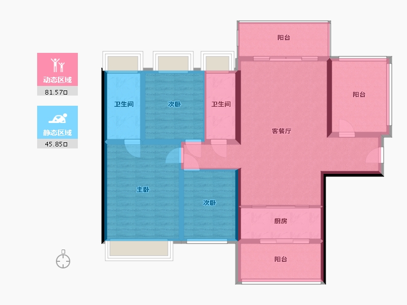 广东省-汕头市-龙光阳光禧园-130.00-户型库-动静分区