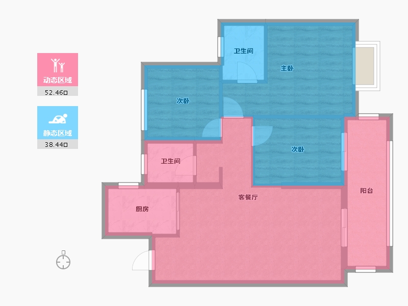 福建省-莆田市-凯天青山城-88.00-户型库-动静分区