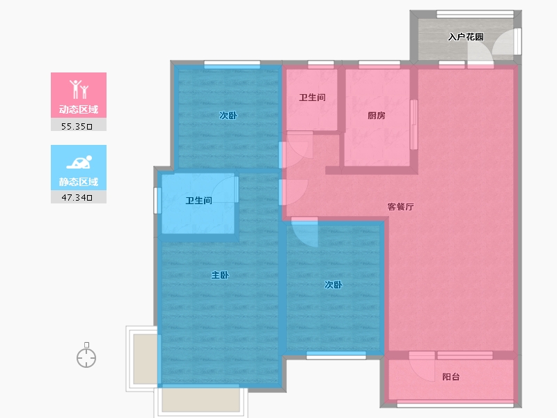 山东省-聊城市-民生凤凰城11号院-95.00-户型库-动静分区