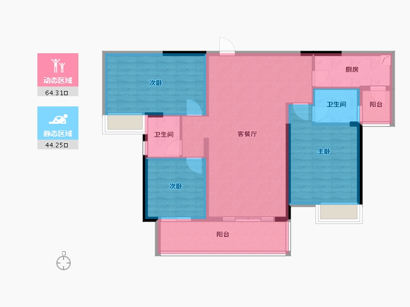 广东省-韶关市-江玥名门-98.31-户型库-动静分区