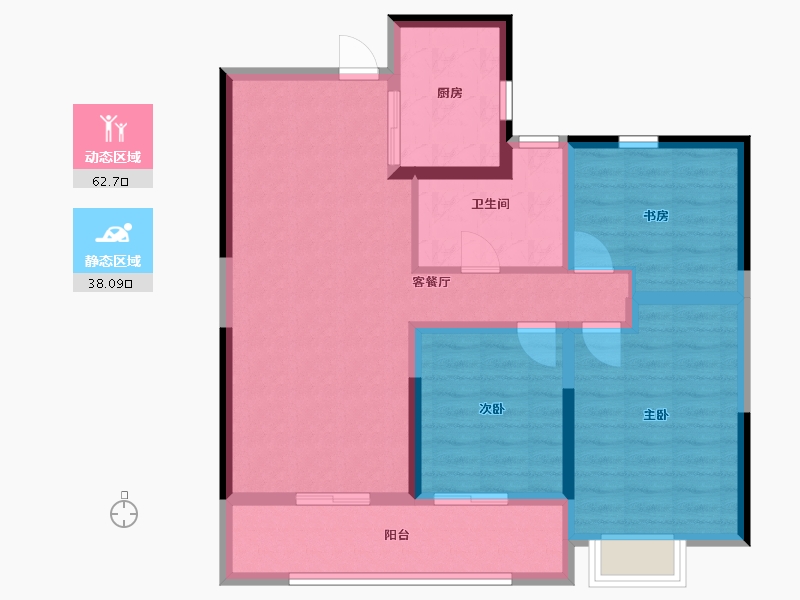 安徽省-淮北市-相南花园小区-90.00-户型库-动静分区