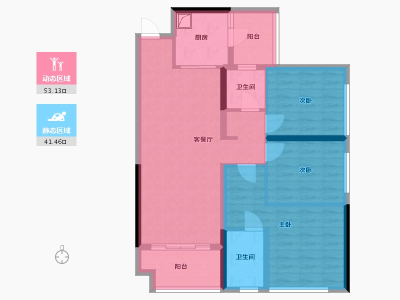 四川省-凉山彝族自治州-美程德州府-89.00-户型库-动静分区