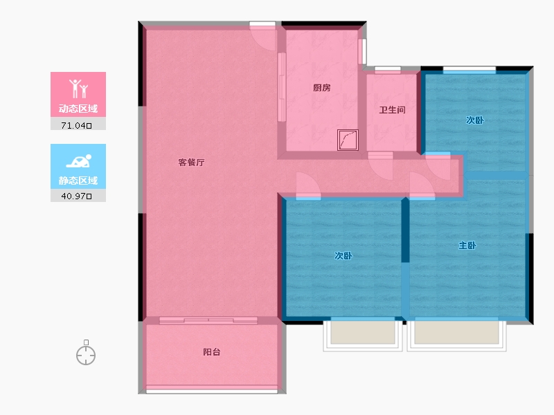 安徽省-阜阳市-淮河佳苑-100.00-户型库-动静分区