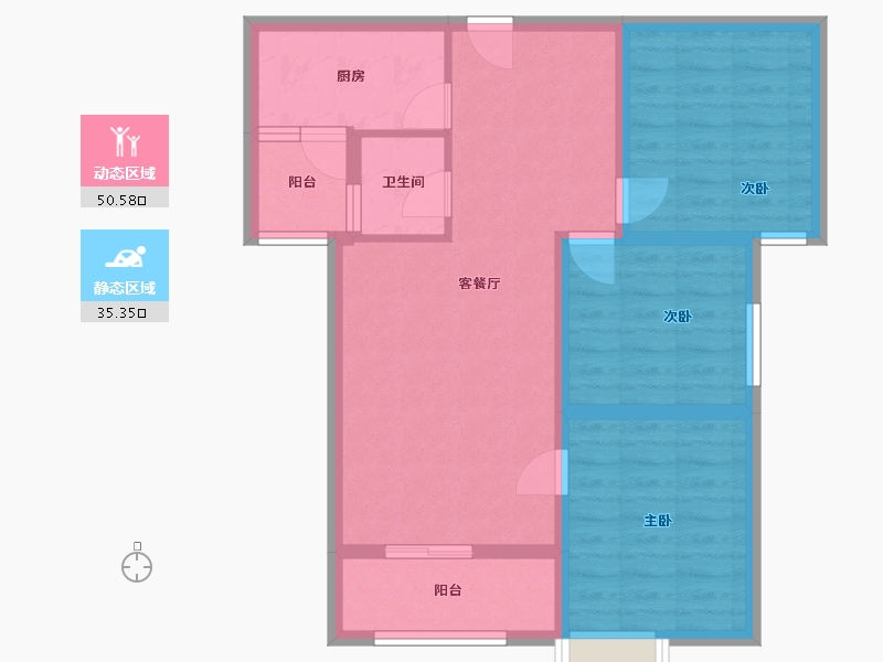 湖北省-武汉市-中建铂公馆-80.00-户型库-动静分区