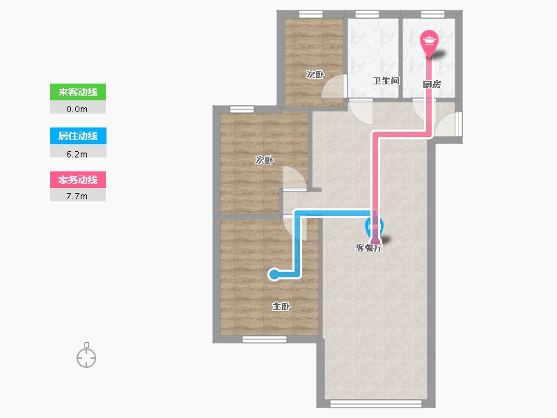 浙江省-杭州市-育才西苑-89.00-户型库-动静线