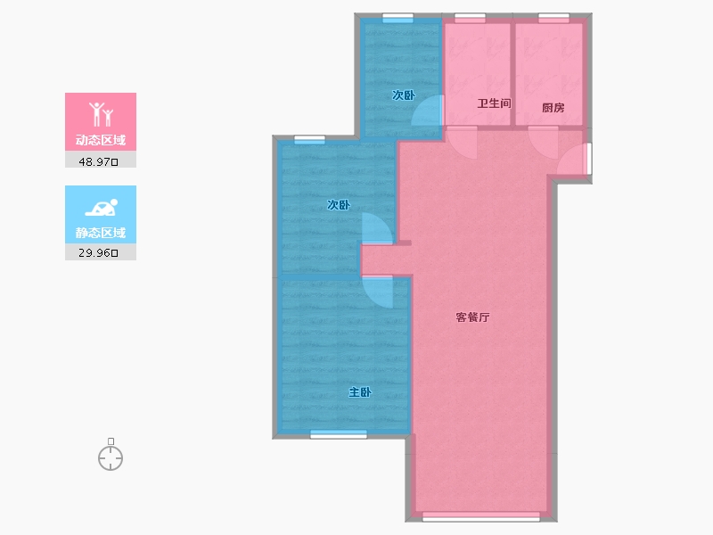 浙江省-杭州市-育才西苑-89.00-户型库-动静分区