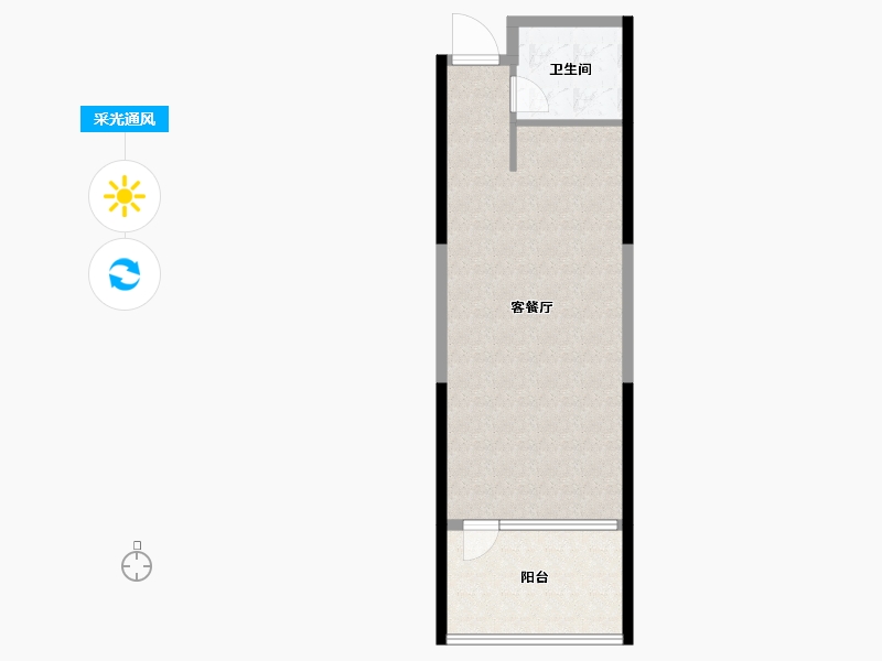 辽宁省-大连市-远乡维也纳-48.84-户型库-采光通风