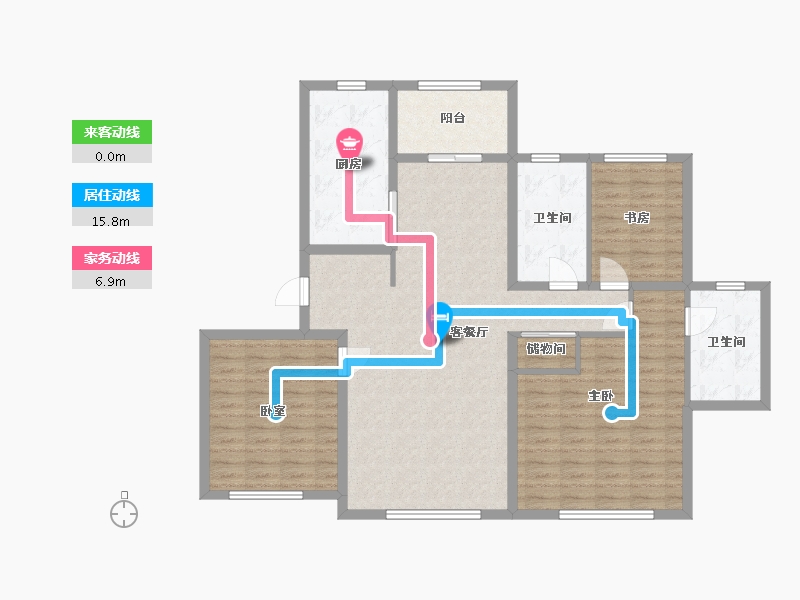 江苏省-苏州市-招商小石城-120.00-户型库-动静线