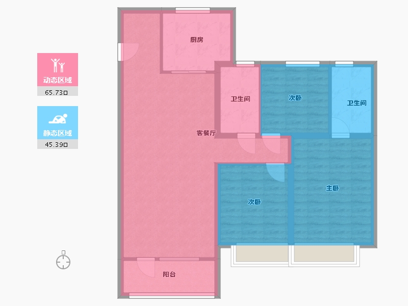 山东省-烟台市-映海-100.00-户型库-动静分区