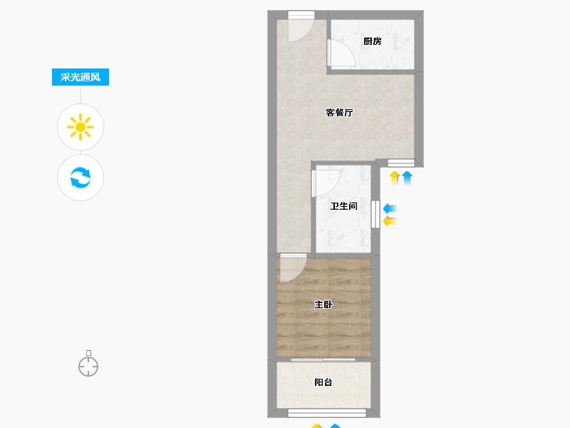 福建省-福州市-易安居小区-34.00-户型库-采光通风