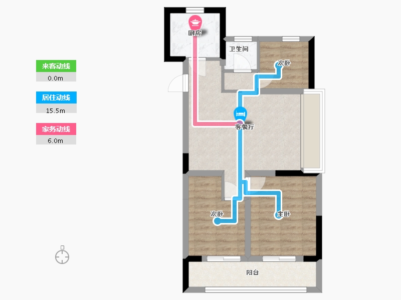 浙江省-湖州市-绿城德信宸园-68.35-户型库-动静线