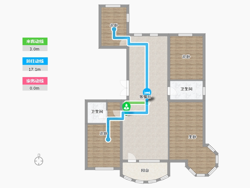 吉林省-松原市-锦绣庭院-149.31-户型库-动静线