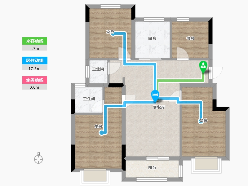 浙江省-绍兴市-金辉半岛云著-92.00-户型库-动静线