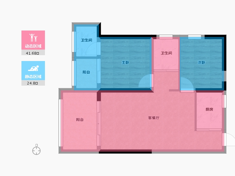 湖北省-十堰市-震洋贵府-67.00-户型库-动静分区