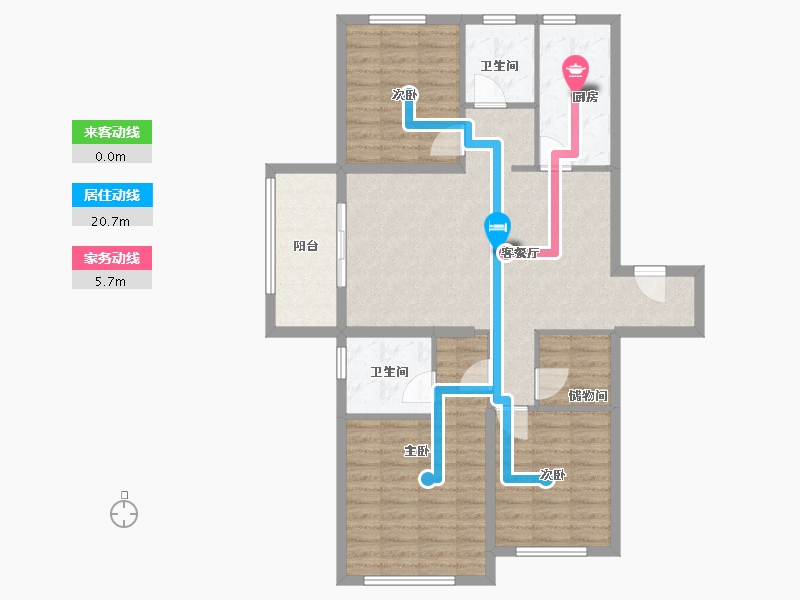 山东省-青岛市-新城云樾晓院-96.86-户型库-动静线