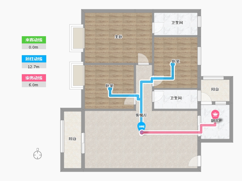 广西壮族自治区-百色市-幸福花园-119.35-户型库-动静线