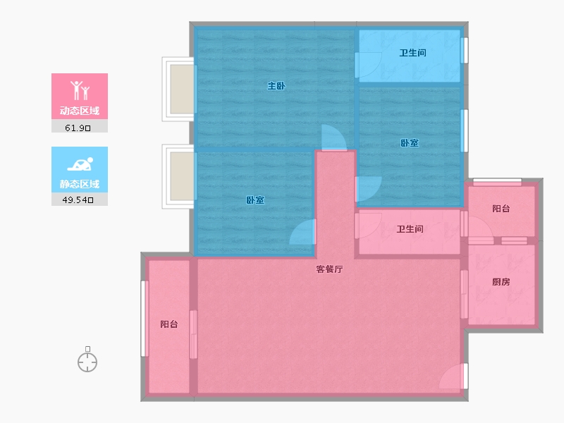 广西壮族自治区-百色市-幸福花园-119.35-户型库-动静分区