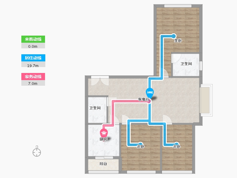 内蒙古自治区-鄂尔多斯市-君泰华府-108.00-户型库-动静线