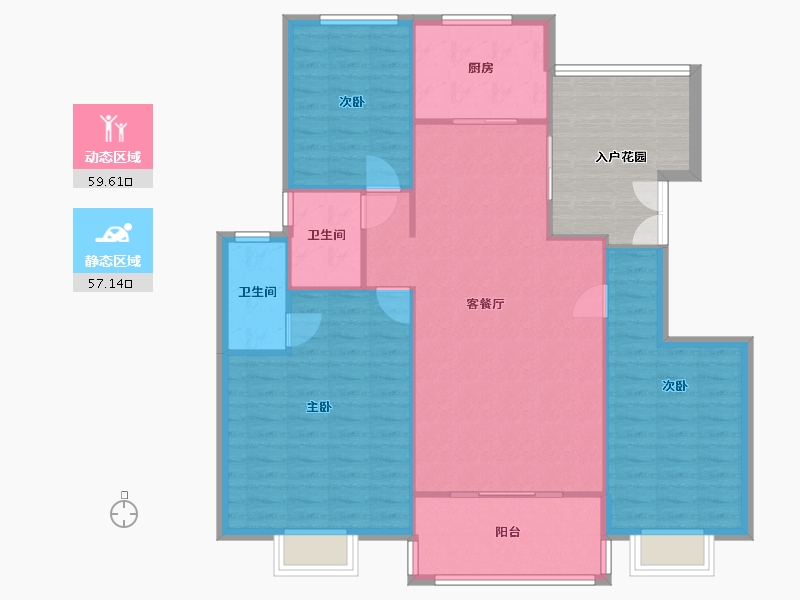 湖北省-武汉市-南湖-120.00-户型库-动静分区