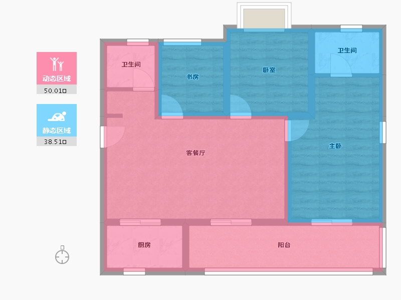 云南省-德宏傣族景颇族自治州-瑞丽古城小区-90.00-户型库-动静分区