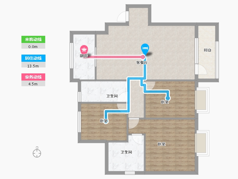 河北省-承德市-欢乐江山-105.00-户型库-动静线