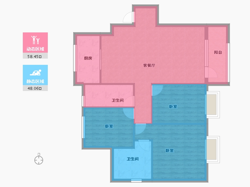 河北省-承德市-欢乐江山-105.00-户型库-动静分区