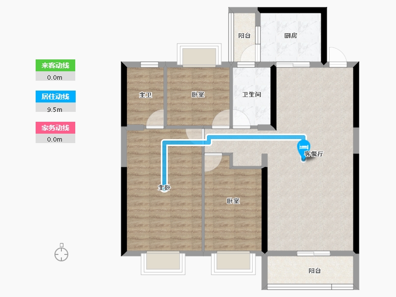 广西壮族自治区-南宁市-恒大雅苑-128.00-户型库-动静线