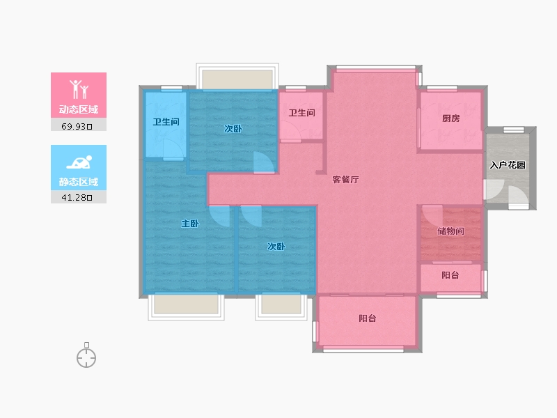 广东省-广州市-保利悦公馆-99.00-户型库-动静分区