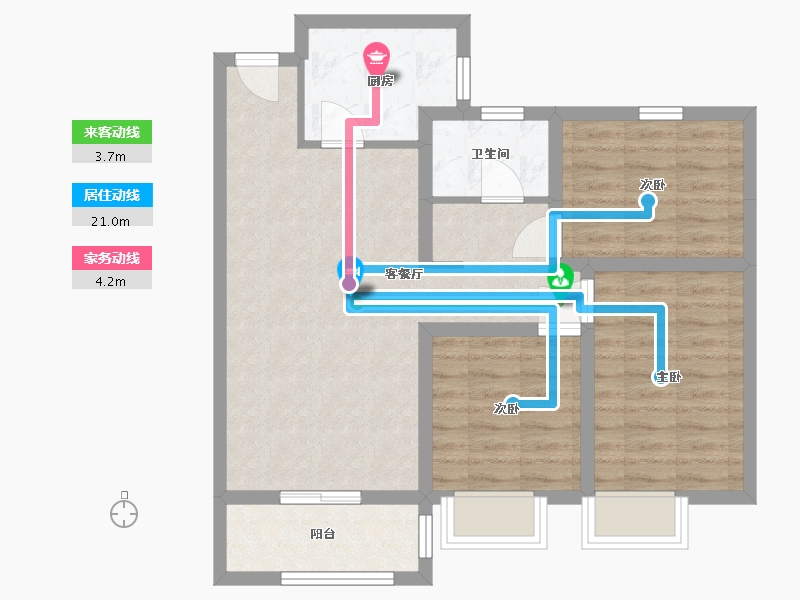 山西省-吕梁市-泽泰御景湾-86.00-户型库-动静线