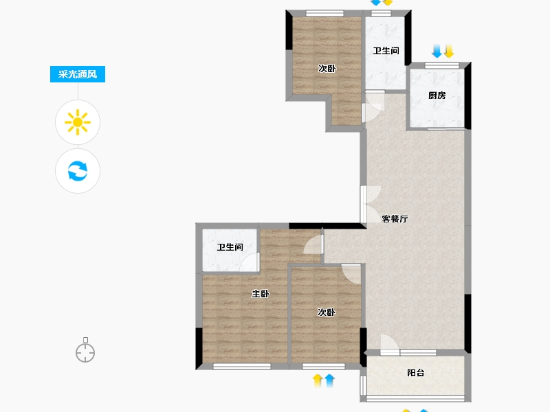 吉林省-四平市-九州一品-120.00-户型库-采光通风