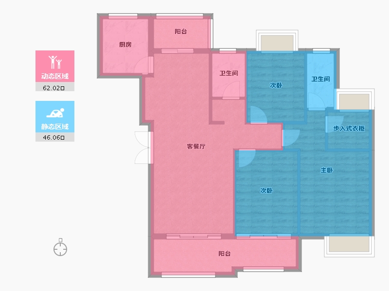 福建省-南平市-光明御景华府-97.81-户型库-动静分区