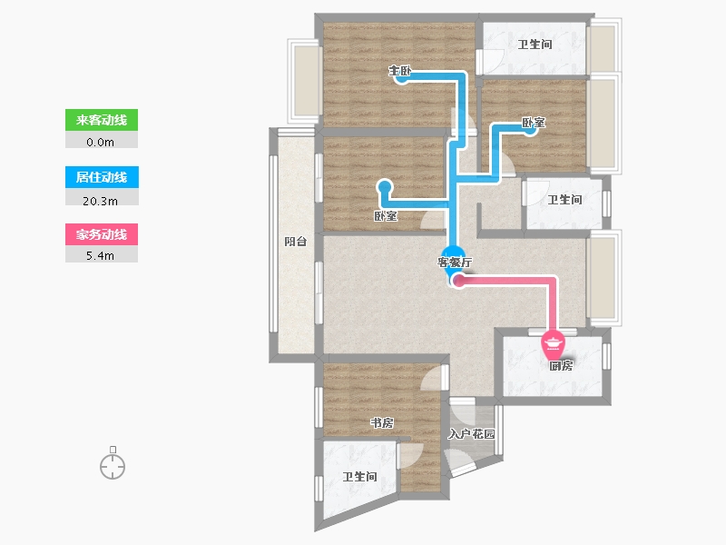 广东省-广州市-合生中央城-111.00-户型库-动静线