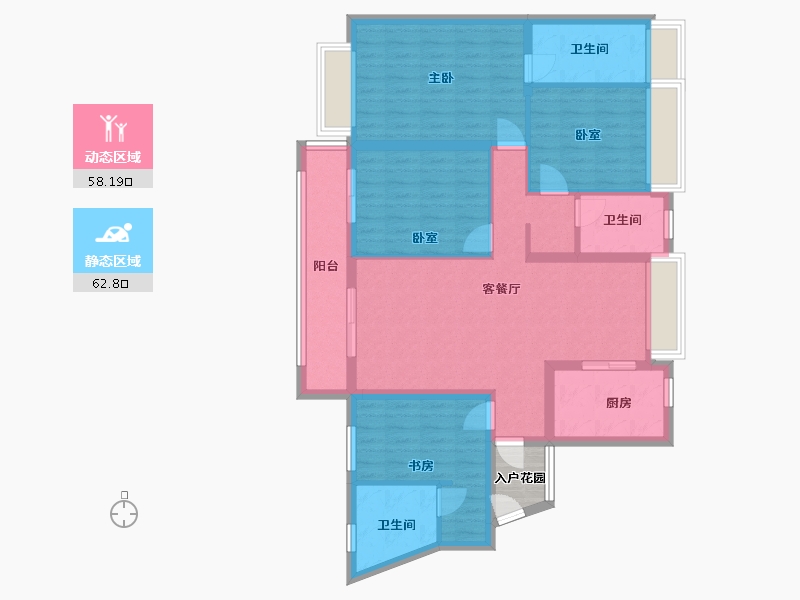 广东省-广州市-合生中央城-111.00-户型库-动静分区