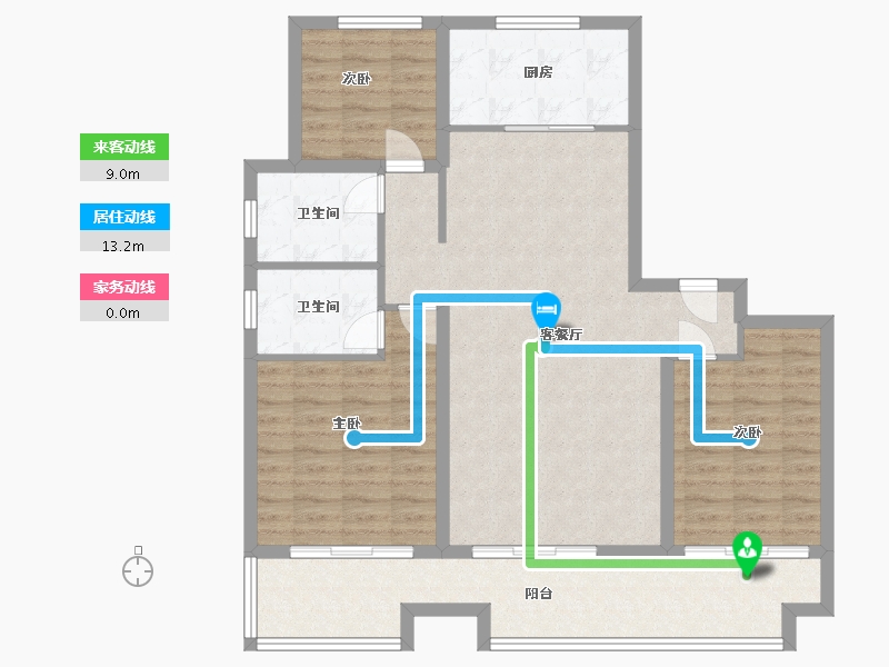 安徽省-宣城市-凤凰城-102.00-户型库-动静线