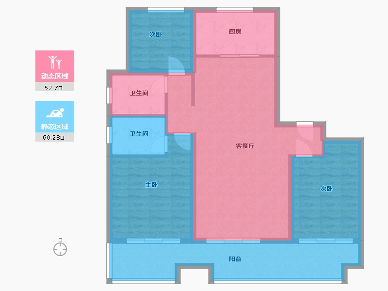 安徽省-宣城市-凤凰城-102.00-户型库-动静分区